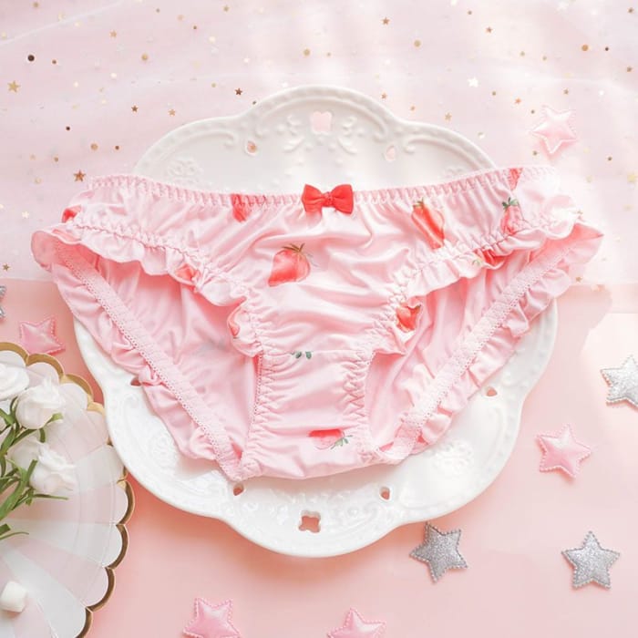 Ruffle Trim Panties YC1149 - Pink / One Size