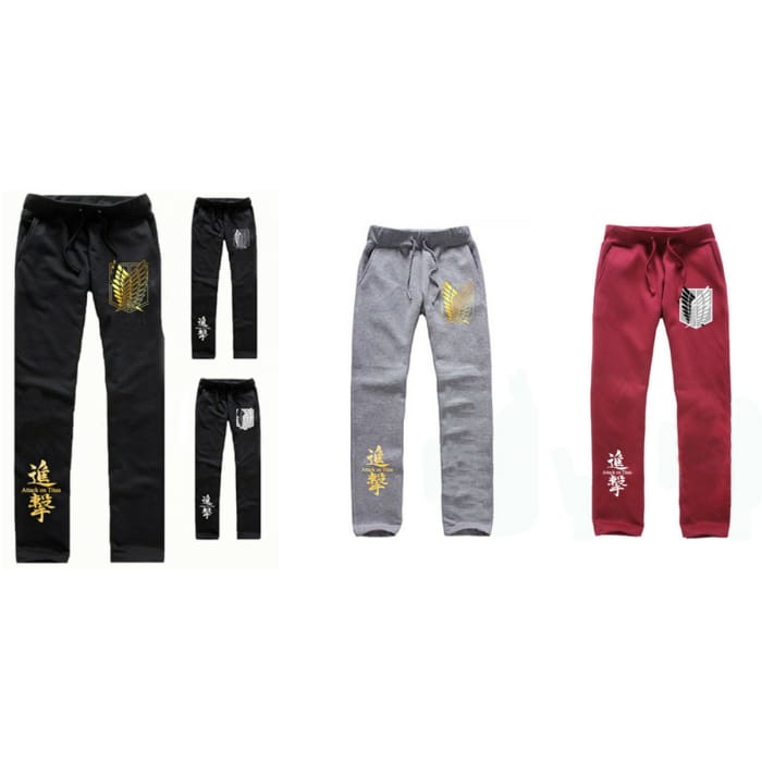 S-2XL 4 Colors Attack on Titan Sweatpants CP165014 - Cospicky