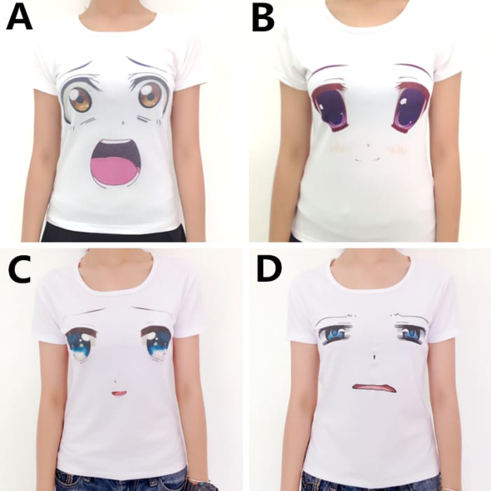 S-3XL Anime Girl Emoji Face Tshirt CP166167 - Cospicky