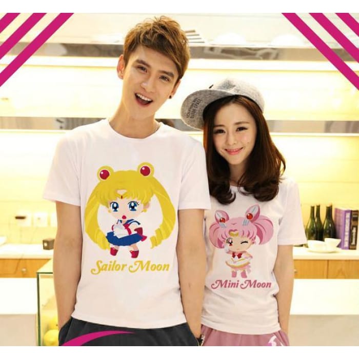 S-3XL [Sailor Moon] Chibi Moon Chibi Usa T-shirt Top CP153308 - Cospicky