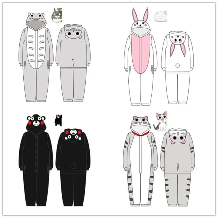 S-XL 4 Styles of Cartoon One-piece Homewear Pajamas CP178692 - Cospicky