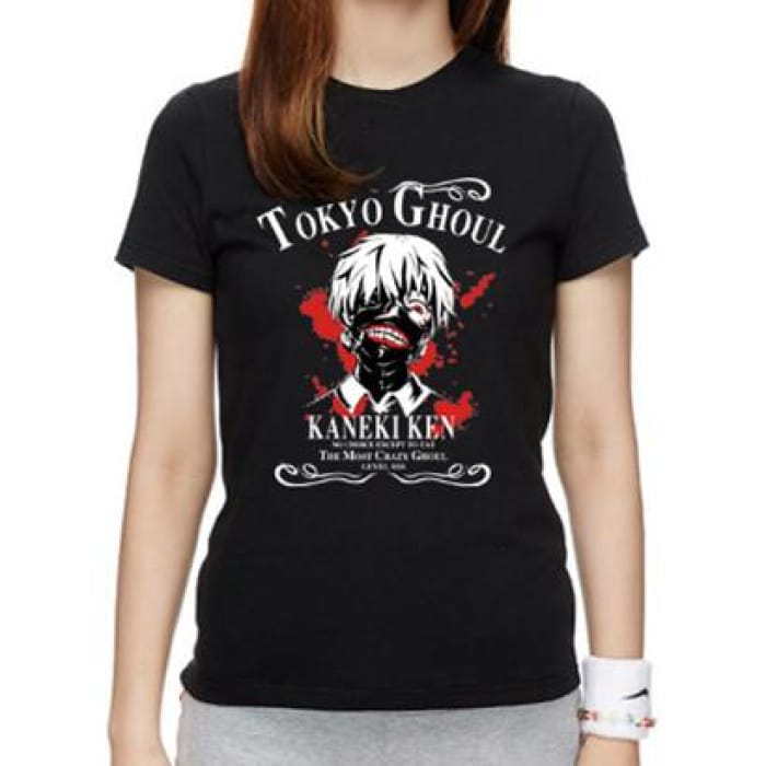 S-XL Black Tokyo Ghoul Kaneki Ken T-shirt CP165308 - Cospicky