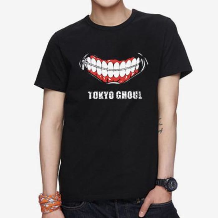 S-XL Black Tokyo Ghoul Teeth T-shirt CP165309 - Cospicky