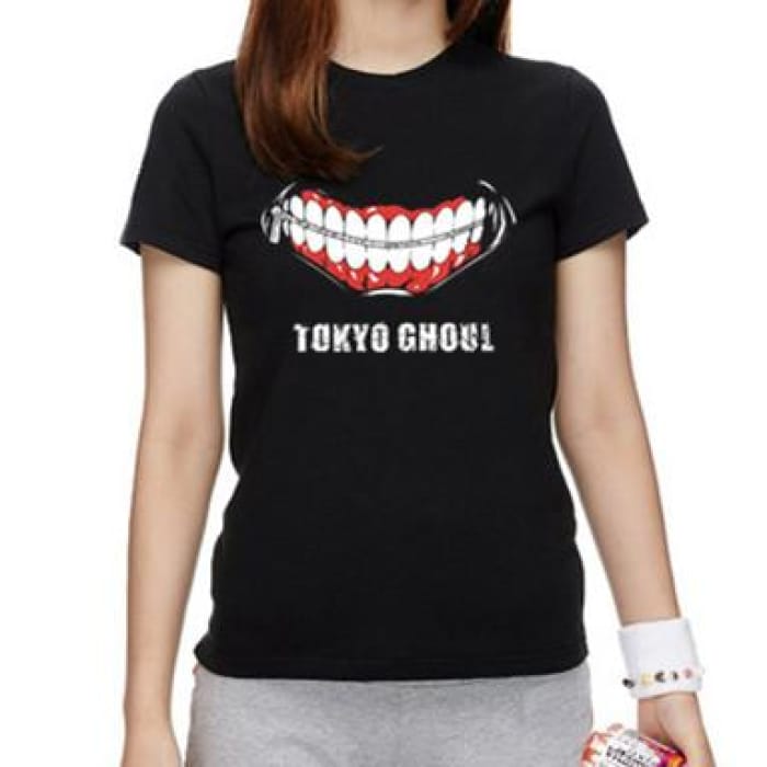 S-XL Black Tokyo Ghoul Teeth T-shirt CP165309 - Cospicky