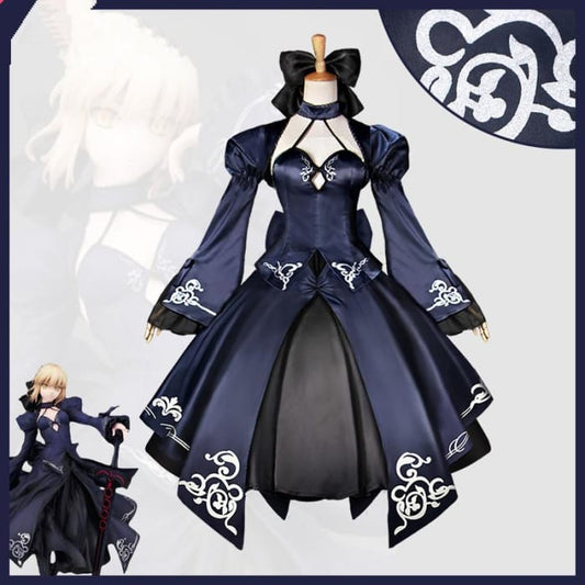 S-XL Custom Made Black Fate/Zero Saber Cosplay Costume CP168093 - Cospicky