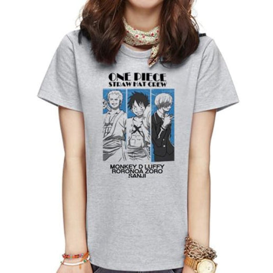 S-XL Grey/White One Piece Cartoon T-shirt CP165326 - Cospicky