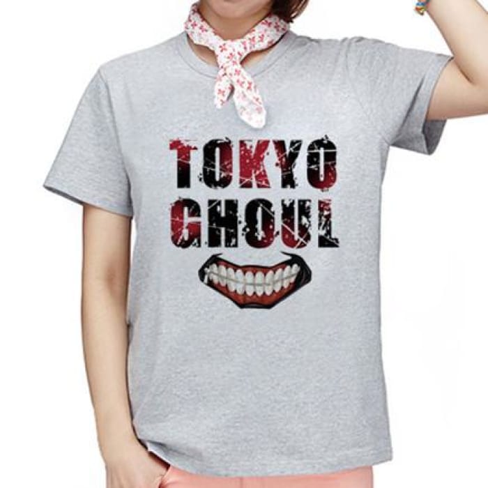 S-XL Grey/White Tokyo Ghoul Fashionable T-shirt CP165311 - Cospicky