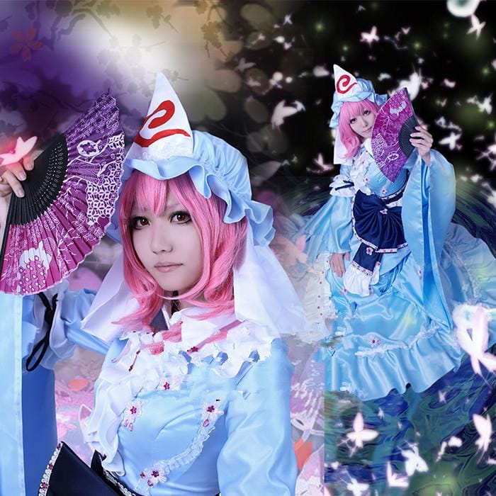 S-XL TouHou Project Saigyouji Yuyuko Cosplay Costume CP164759 - Cospicky