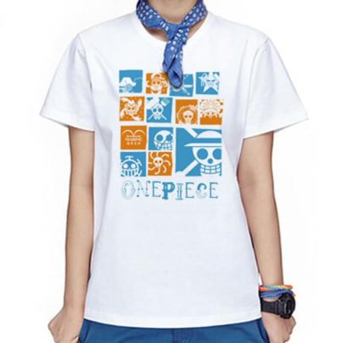 S-XL White Fashionable Cartoon T-shirt CP165325 - Cospicky