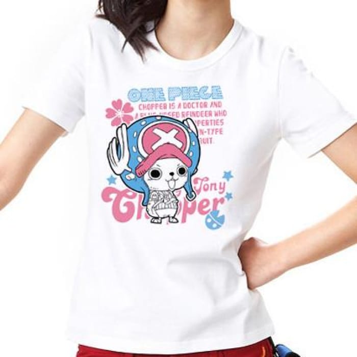 S-XL White Tony Chopper Cartoon T-shirt CP165324 - Cospicky