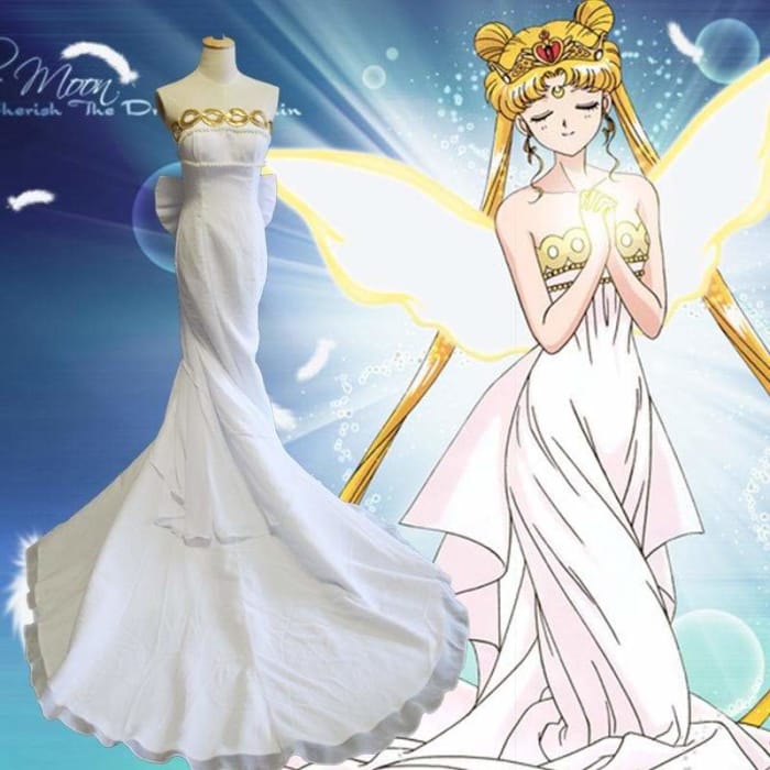 Sailor Moon Cosplay Costume Princess Serenity Dress Tsukino 