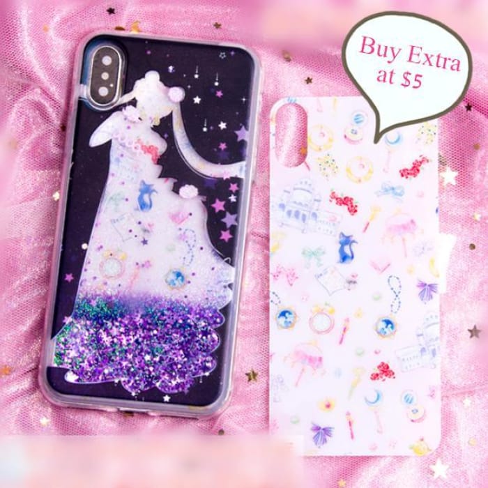 Sailor Moon Serenity Quicksand Liquid Glitter Phone Case  CP1812509 - Cospicky