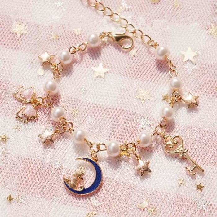 Sailor Moon Star Kitty Bow Bracelet S13158