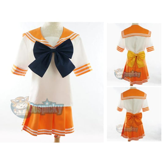 Sailor Moon Sailor Venus Aino Minako Orange Seifuku Top/Skirt/Bow CP152057 - Cospicky