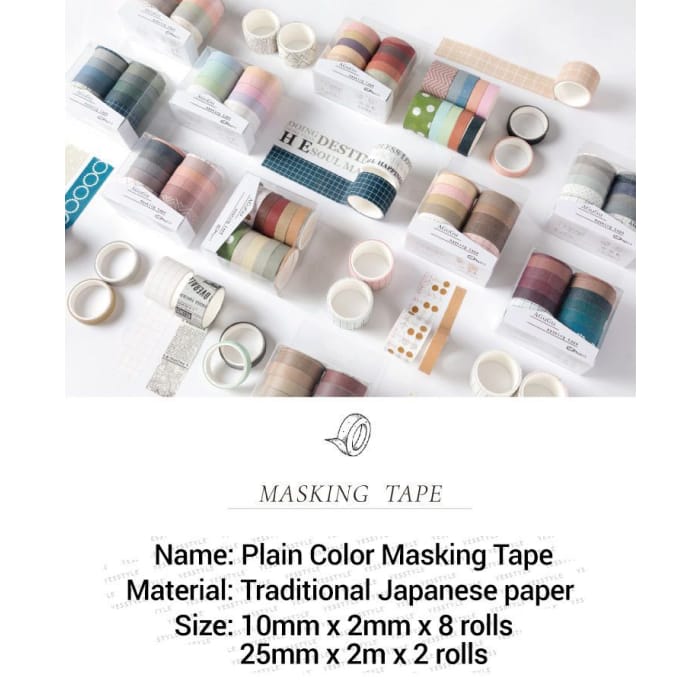 Set: Plain Color Masking Tape YC1317 - Stationery