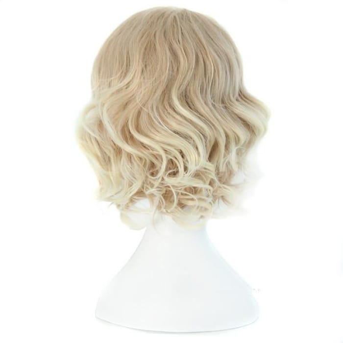 Short Hair Curly Hair wig dark gold 40cm wig CP153545 - Cospicky