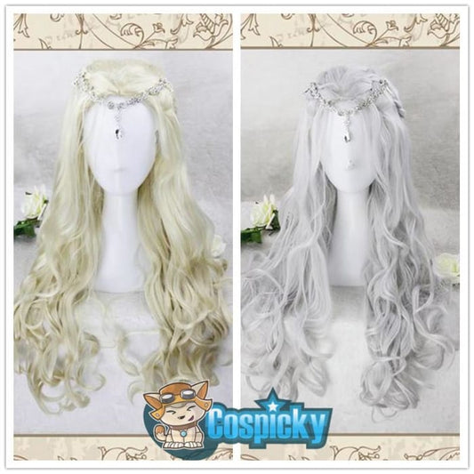 Silver/Golden Lolita  Long Curly Wig CP178637 - Cospicky