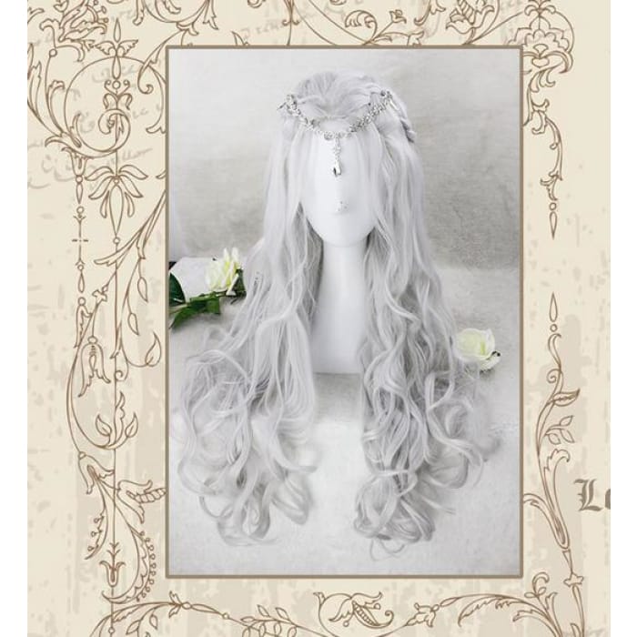 Silver/Golden Lolita  Long Curly Wig CP178637 - Cospicky