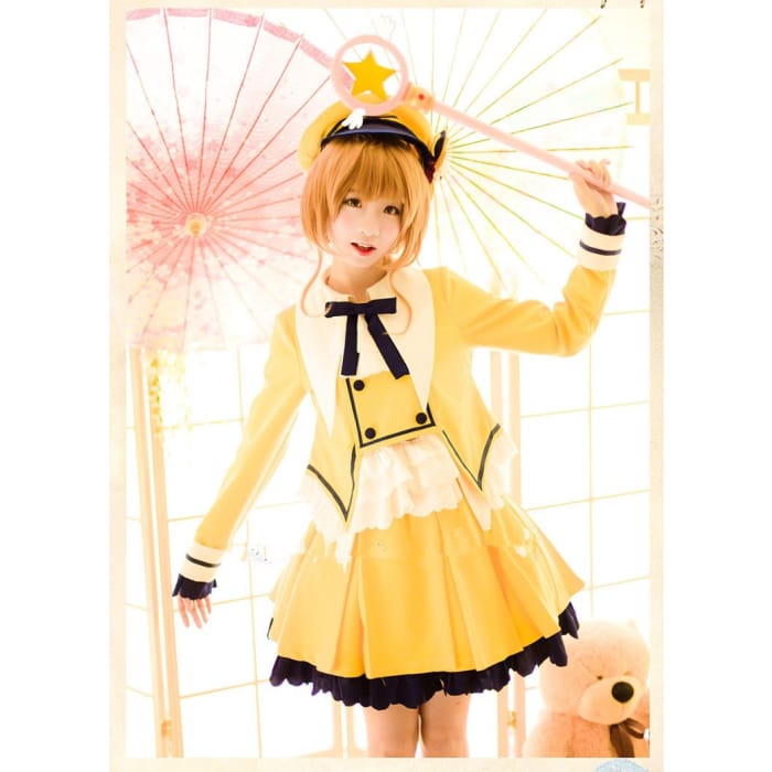 S/M/L Card Captor Sakura Pastel Yellow Outfit Costume CP154324 - Cospicky