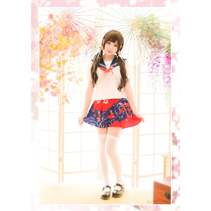 S/M/L Japanese Golden Fish Sailor Coslay Costume CP154362 - Cospicky