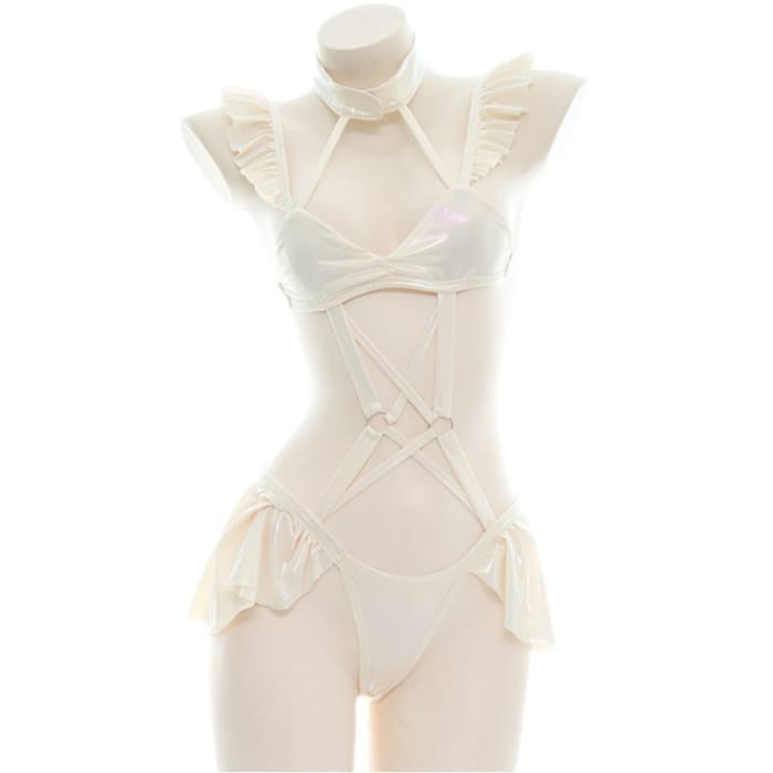 Soft Ruffle Laser Swimsuit BE944 - one size