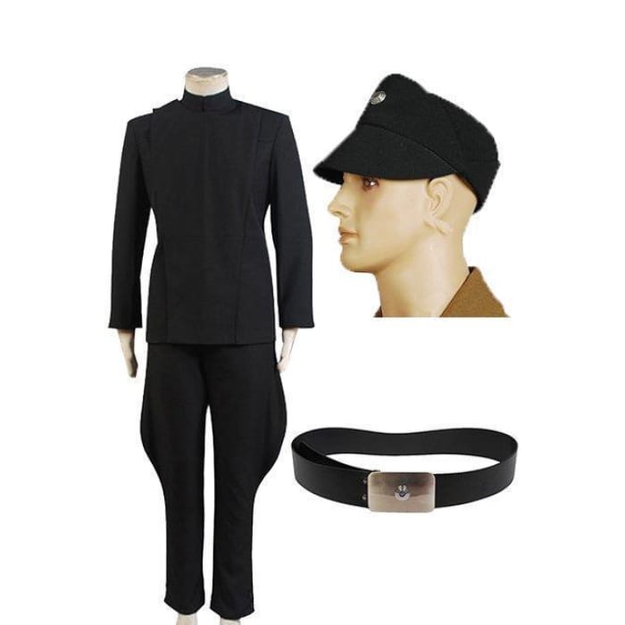 Star Wars Imperial Officer Black Uniform Costume + Hat + Belt - Cospicky