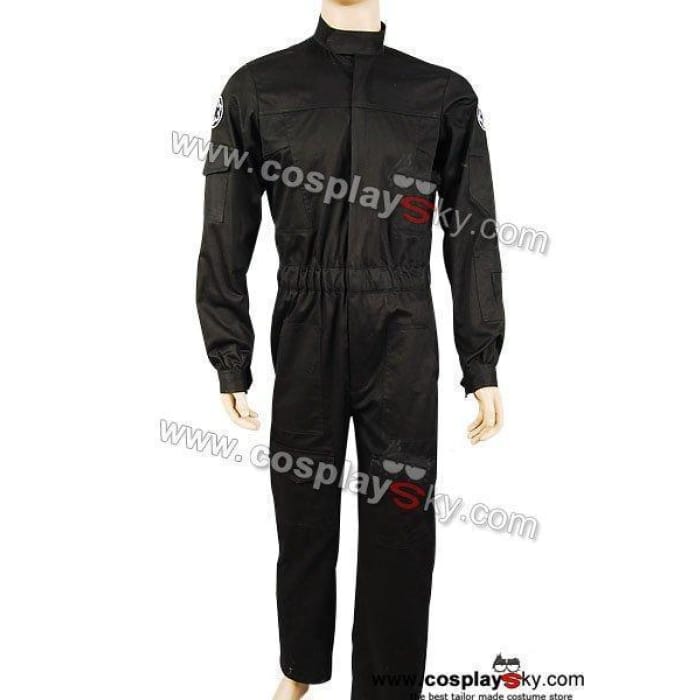 Star Wars Imperial Tie Fighter Pilot Black flightsuit uniform jumpsuit - Cospicky