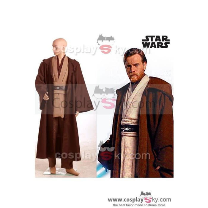 Star Wars Kenobi Jedi TUNIC Cosplay Costume Brown Version - Cospicky