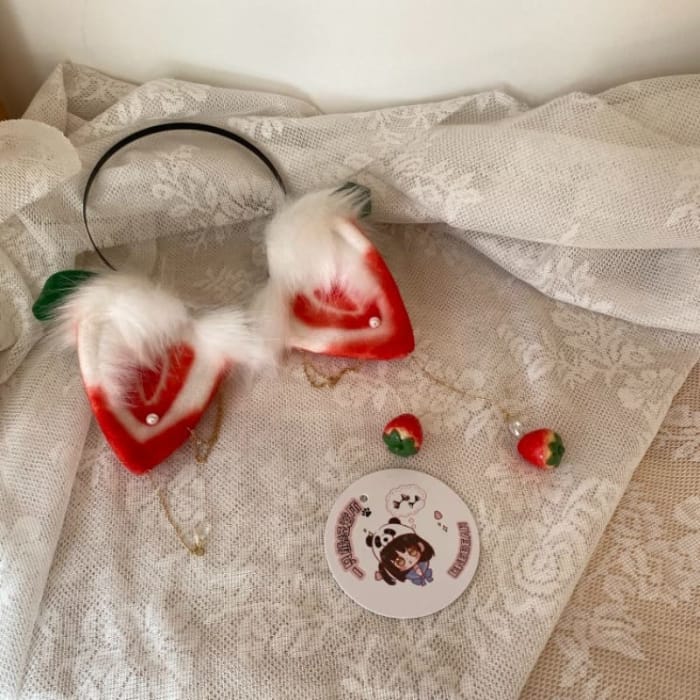Strawberry Kawaii Cat Cosplay Ears ON789