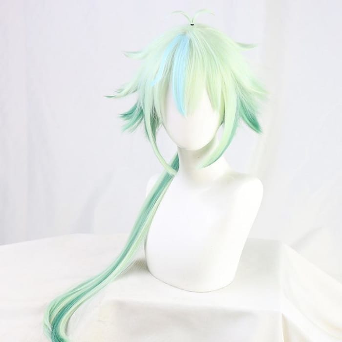 Sucrose Genshin Impact Green Mixed Long Straight Cosplay Wig C15619 - Cospicky