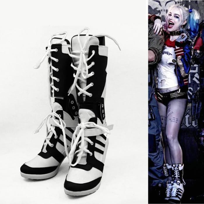 Suicide Squad Harley Quinn Cosplay Shoes Boots CP167998 - Cospicky