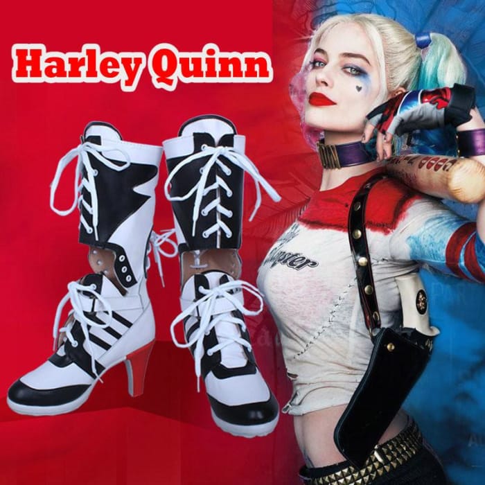 Suicide Squad Harley Quinn Cosplay Shoes Boots CP167998 - Cospicky