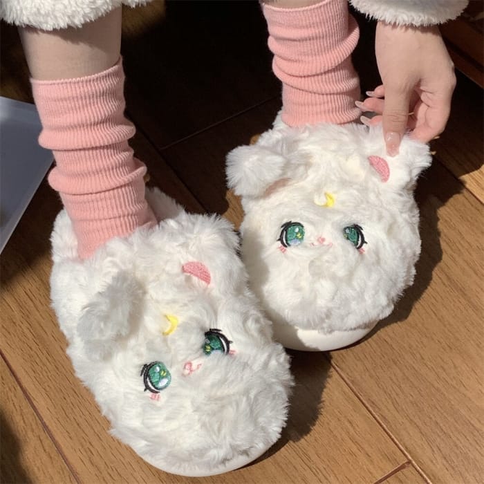 Super Cute Sailor Moon Luna Diana Kawaii Cat Home Slippers