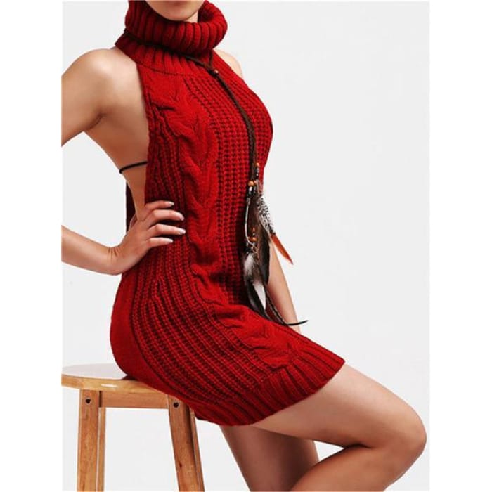Virgin Killer Sweater Dress CP178781 - Cospicky