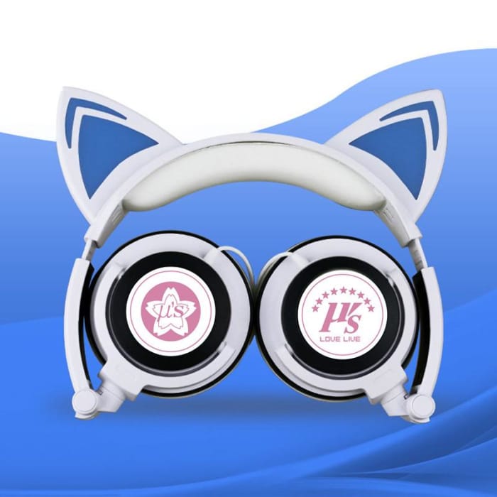 White/Pink/Black Love Live Cutie Kitty Headphones CP178838 - Cospicky