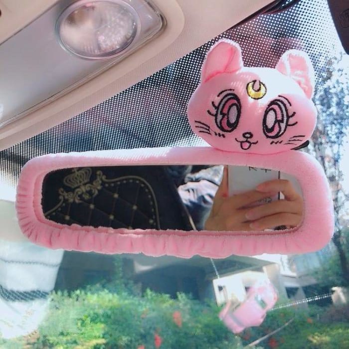 White/Pink/Blue Sailor Moon Car Interior Mirror Cover C13678