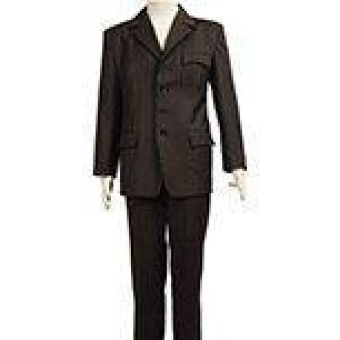 Who will be Doctor Dr Brown Pinstripe Suit blazer pants Costume - Cospicky