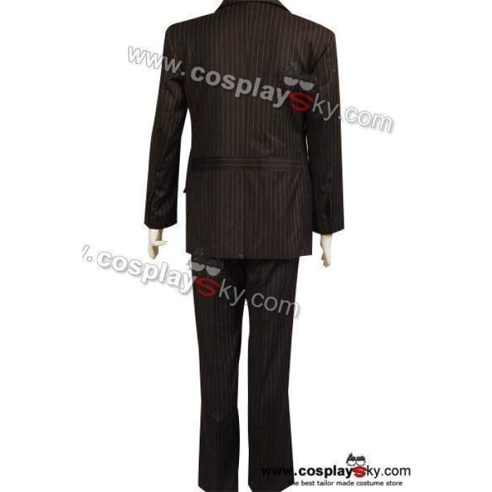 Who will be Doctor Dr Brown Pinstripe Suit blazer pants Costume - Cospicky