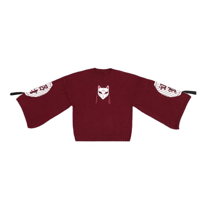 Wine Cute Lucky Cat Sweater C14585 - Cospicky