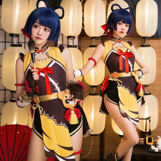 Genshin Impact Xiangling Halloween Cosplay Costume CC0222 - Cospicky