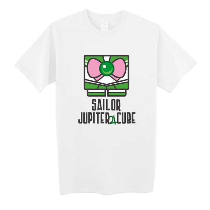 XS-XL White/Green [Sailor Moon] Sailor Jupiter Cube Tee shirt CP153301 - Cospicky