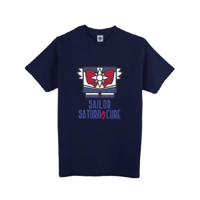 XS-XL White/Navy [Sailor Moon] Sailor Saturn Cube Tee Shirt CP153306 - Cospicky