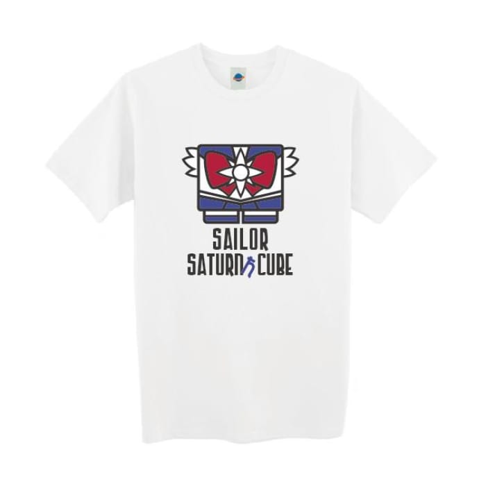 XS-XL White/Navy [Sailor Moon] Sailor Saturn Cube Tee Shirt CP153306 - Cospicky