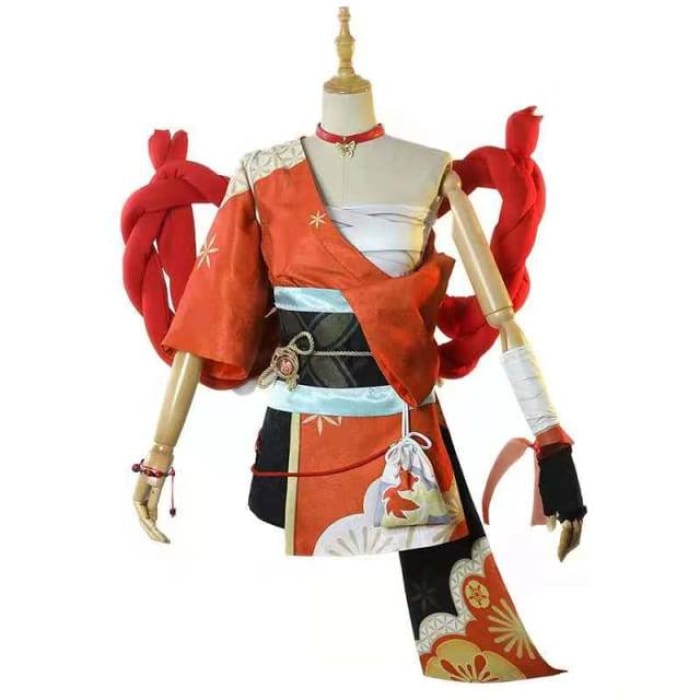 Yoimiya Genshin Impact Full Set Cosplay Costume and Accessories CC0197 - Cospicky
