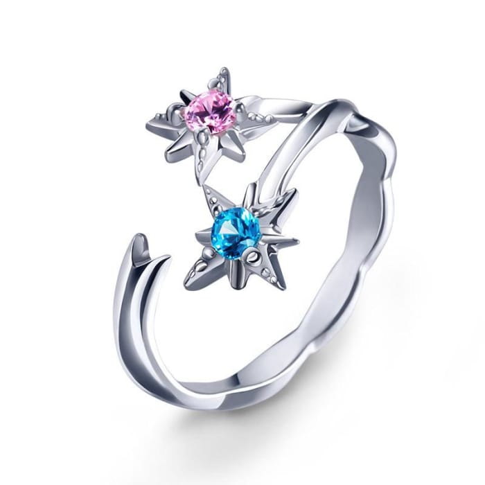 [Your Name] Blue and Pink Two Star Ring CP178765 - Cospicky
